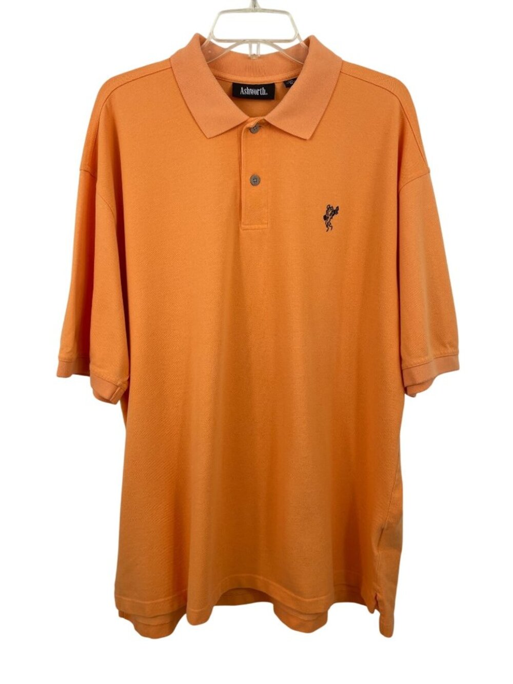 Ashworth Mens Orange Polo Shirt XL Golf Casual Short Sleeve Cotton